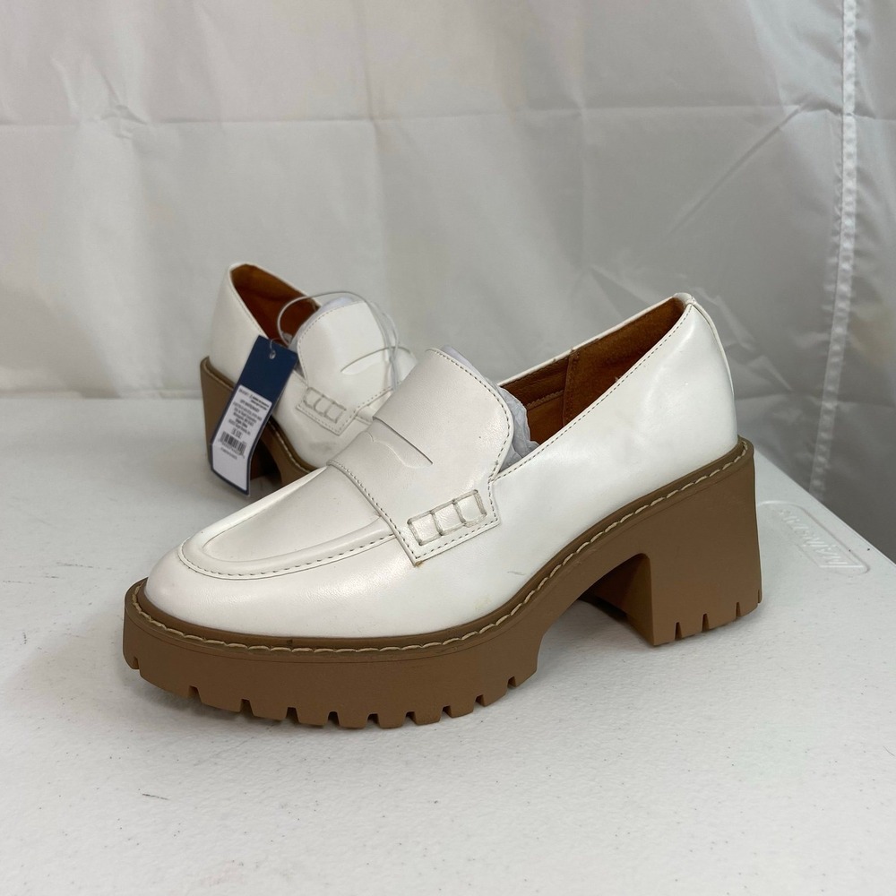 NEW Universal Thread‎ women's off-white Maisy slip on platform loafers shoes 5.5